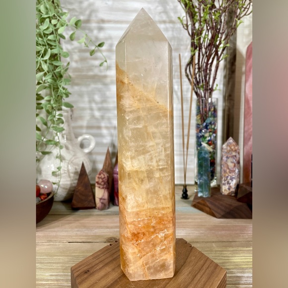 1598 Golden Healer Crystal Tower - Large 8-1/2 Inches Tall - Picture 7 of 11